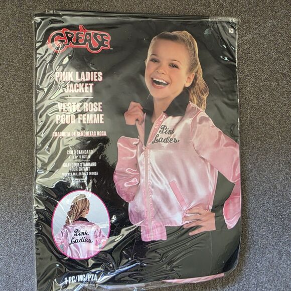 Grease Pink Ladies Bomber Jacket Costume, Child - Picture 1 of 4
